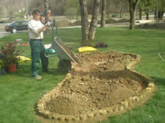 Postupak postavljanja oblica i mulcha